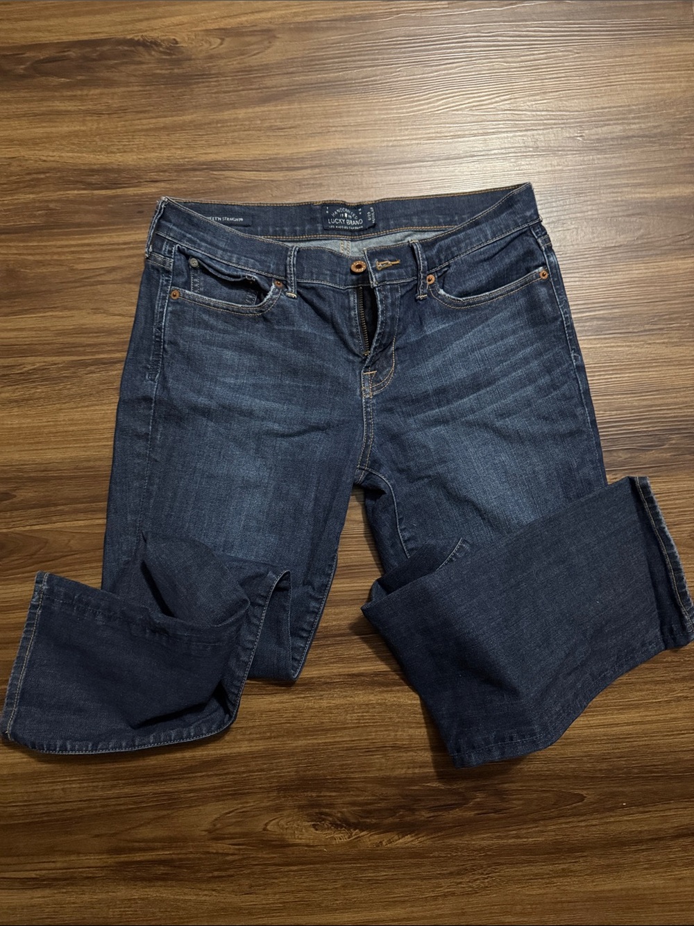 Lucky Brand Women's Dark Indigo straight Jeans